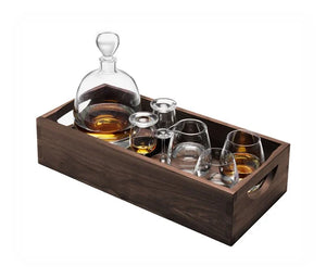 LSA Whisky Islay Connoisseur Set & Walnut Tray